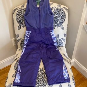 LL Bean snow bib girls 5-6